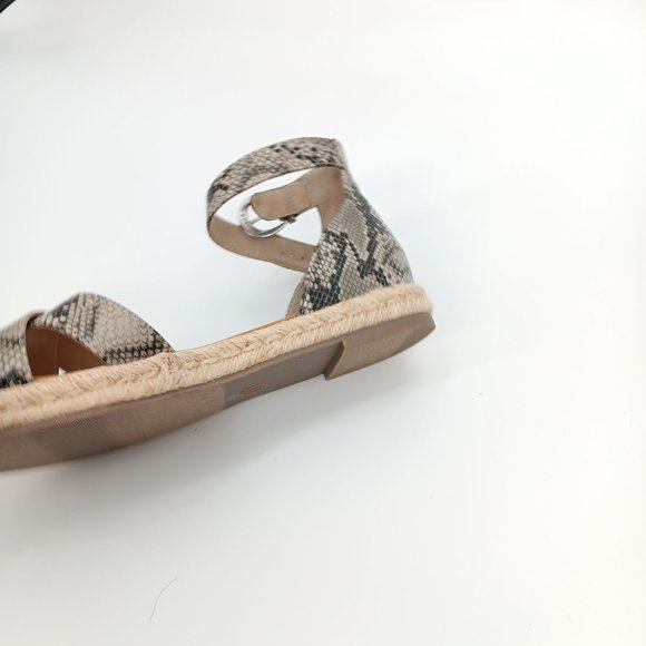 A.N.A GRAY BLAZE SNAKESKIN PRINT SANDALS SIZE 9M - Picture 5 of 16